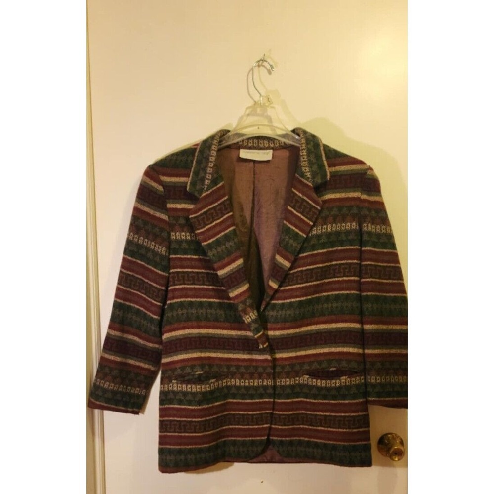 90's Fundamental Things Blazer - Western - Southwestern Blazer - Lined Blazer